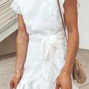 Vici White Wrap Dress
